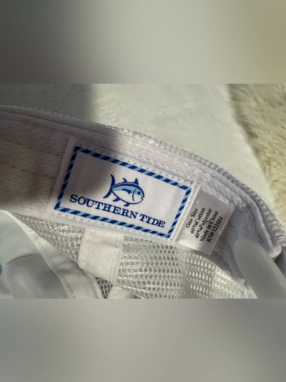 Southern Tide Sky Blue & White Mesh Baseball Cap